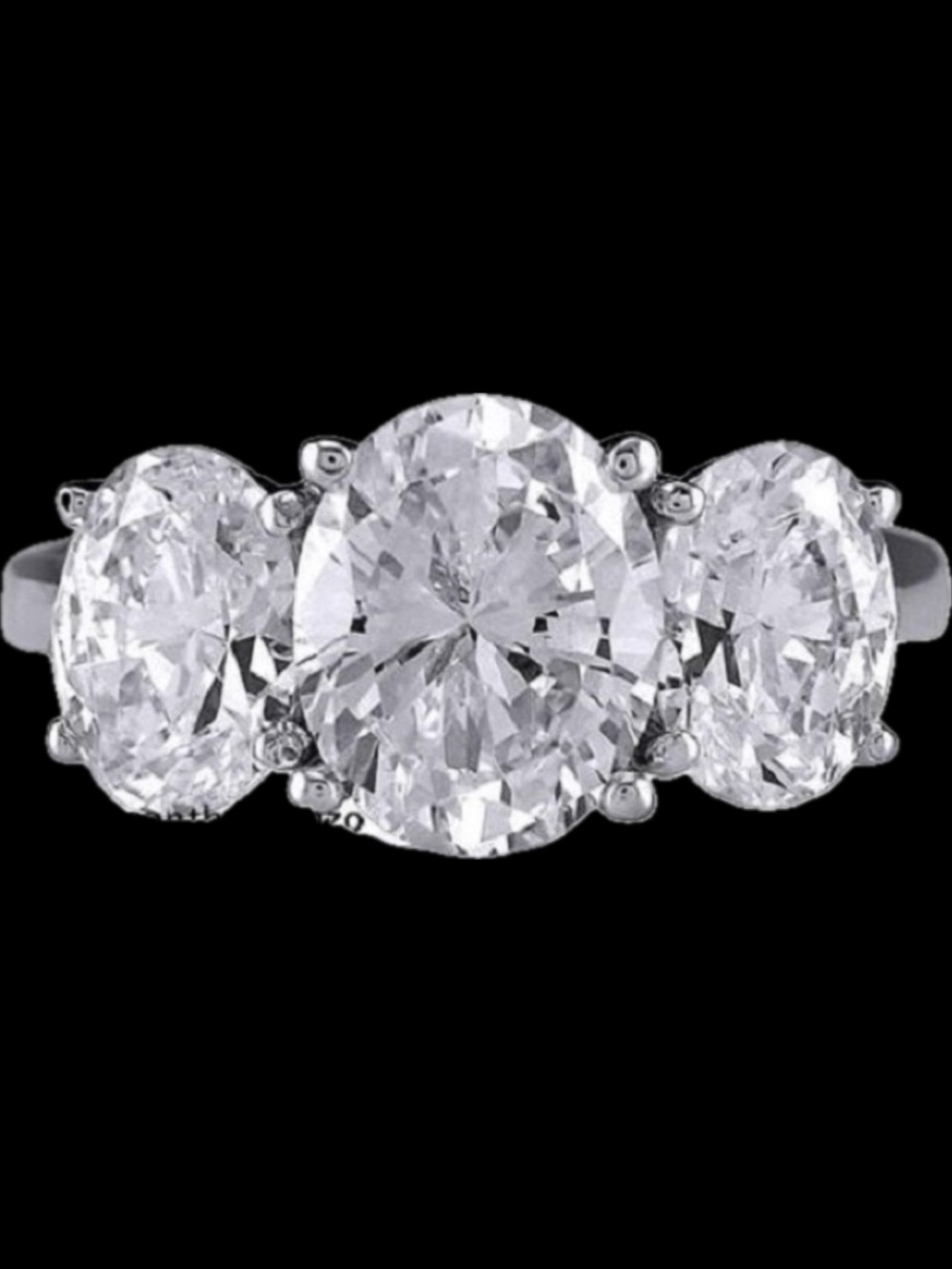 Fancy brilliant oval cut wedding engagement cocktail statement ladies ring band
